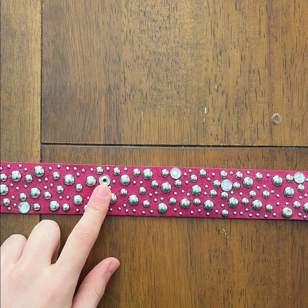 Studded Pink Belt - Picture 6 of 8